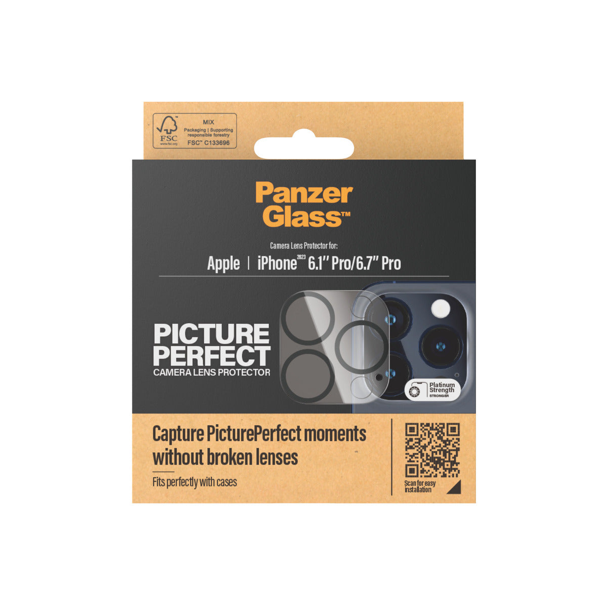 PanzerGlass PicturePerfect Camera Lens Protector for 15 Pro Max- Clear