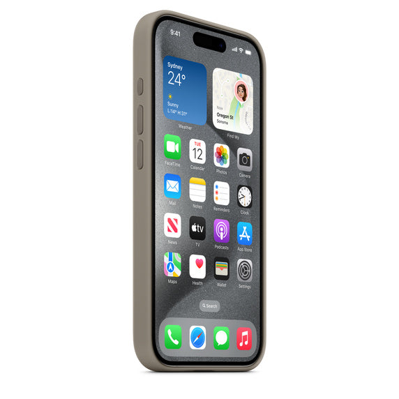 Apple iPhone 15 Pro Silicone Case with MagSafe Clay