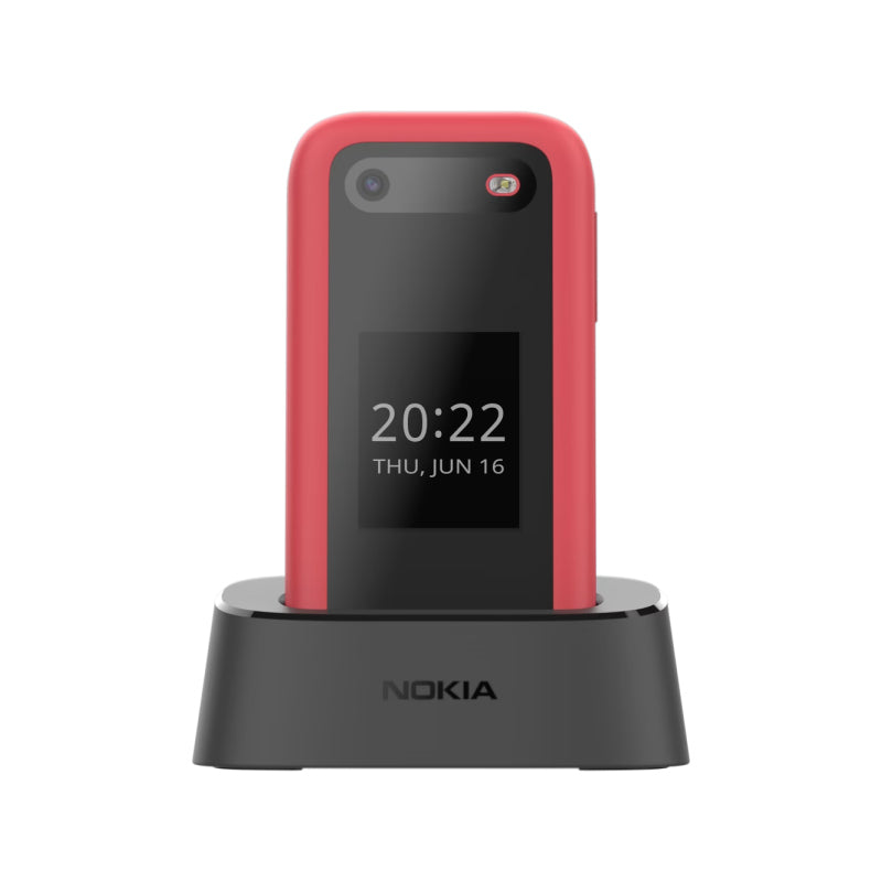 OUT OF STOCK Nokia 2660 Flip (Dual Sim, 2.8", 32GB, 4G) Cradle Bundle - Red