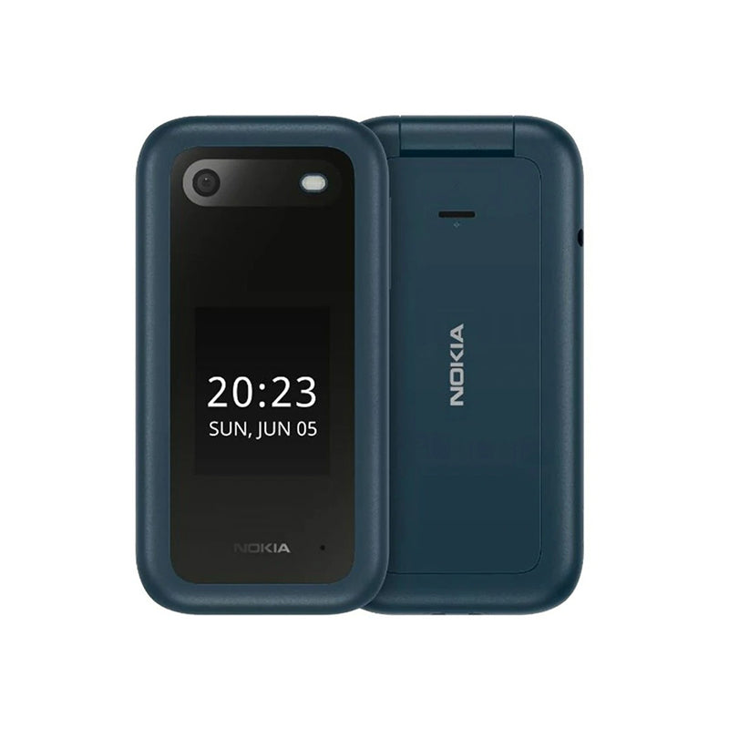 Nokia 2660 Flip (Dual Sim, 2.8", 32GB, 4G) Cradle Bundle - Blue