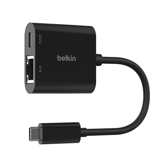 Belkin Connect USB-C to Ethernet + Charge Adapter- Black