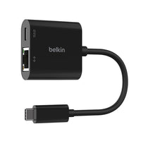 Thumbnail for Belkin Connect USB-C to Ethernet + Charge Adapter- Black