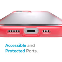 Thumbnail for Speck Presidio Perfect Clear Impact Geometry Case For iPhone 13 Standard 6.1 - Red