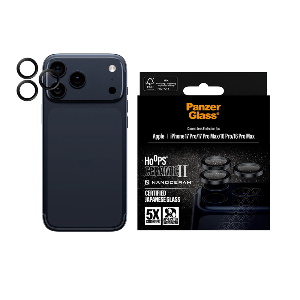 PanzerGlass Hoops Ceramic Lens Protector for iPhone 17 Pro/17 Pro Max