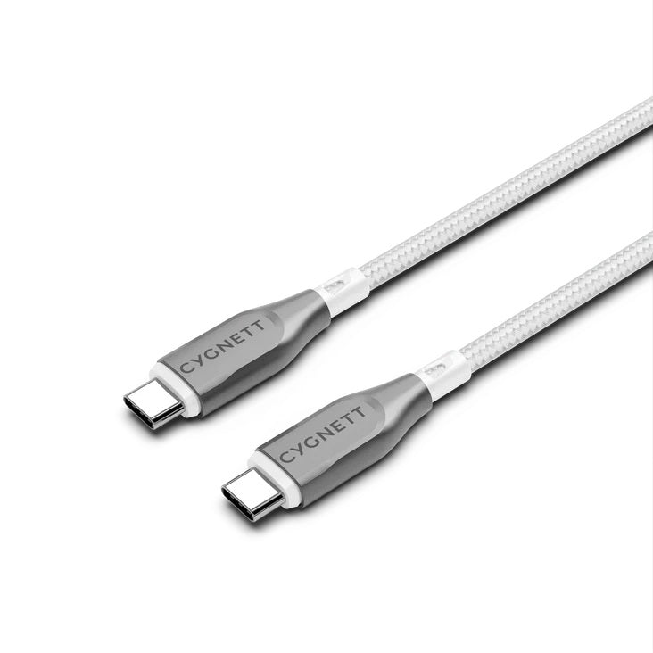 Cygnett Armoured USB-C to USB-C Cable 2M - White
