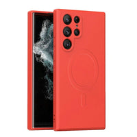 Thumbnail for Soft Micro Fiber with Magnetic Case for Samsung Galaxy S24 - Red