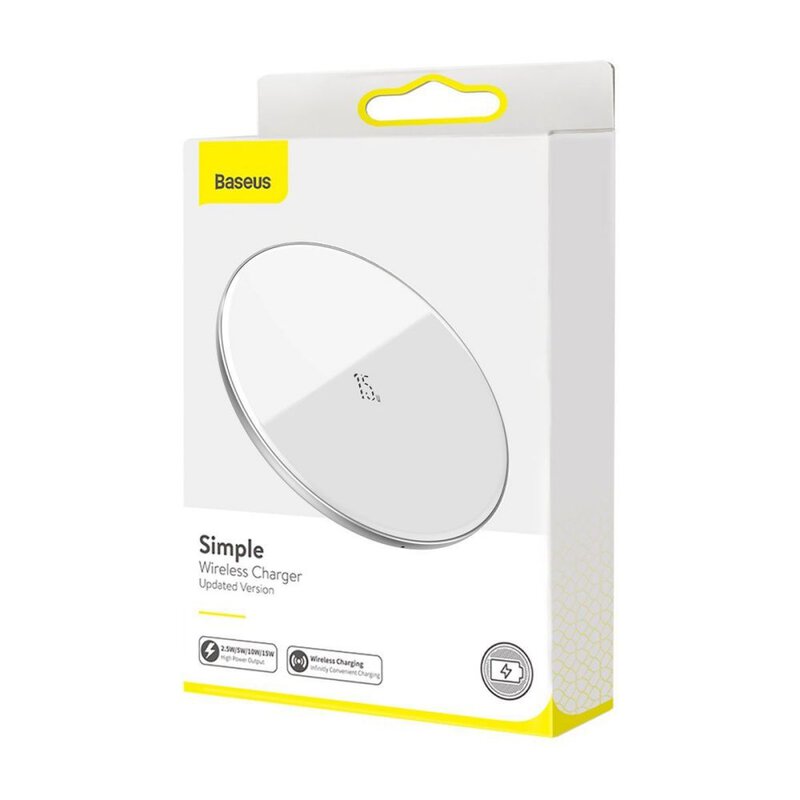 Baseus Simple Wireless 15W Type-C Charger - White
