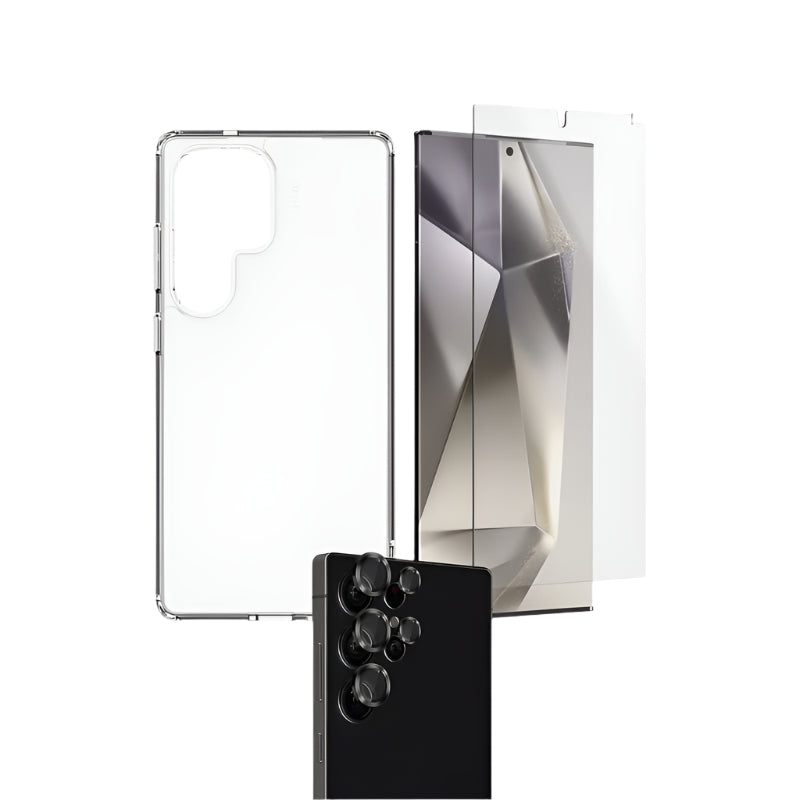 EFM 3-in-1 Case Screen & Camera Lens Armour Bundle for Samsung Galaxy S25 Ultra