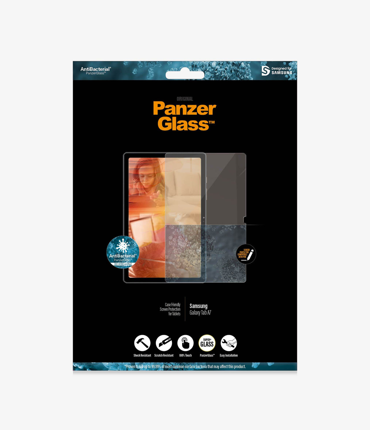 Panzer Glass Samsung Tab A7 CF Glass Screen Protector - Crystal Clear