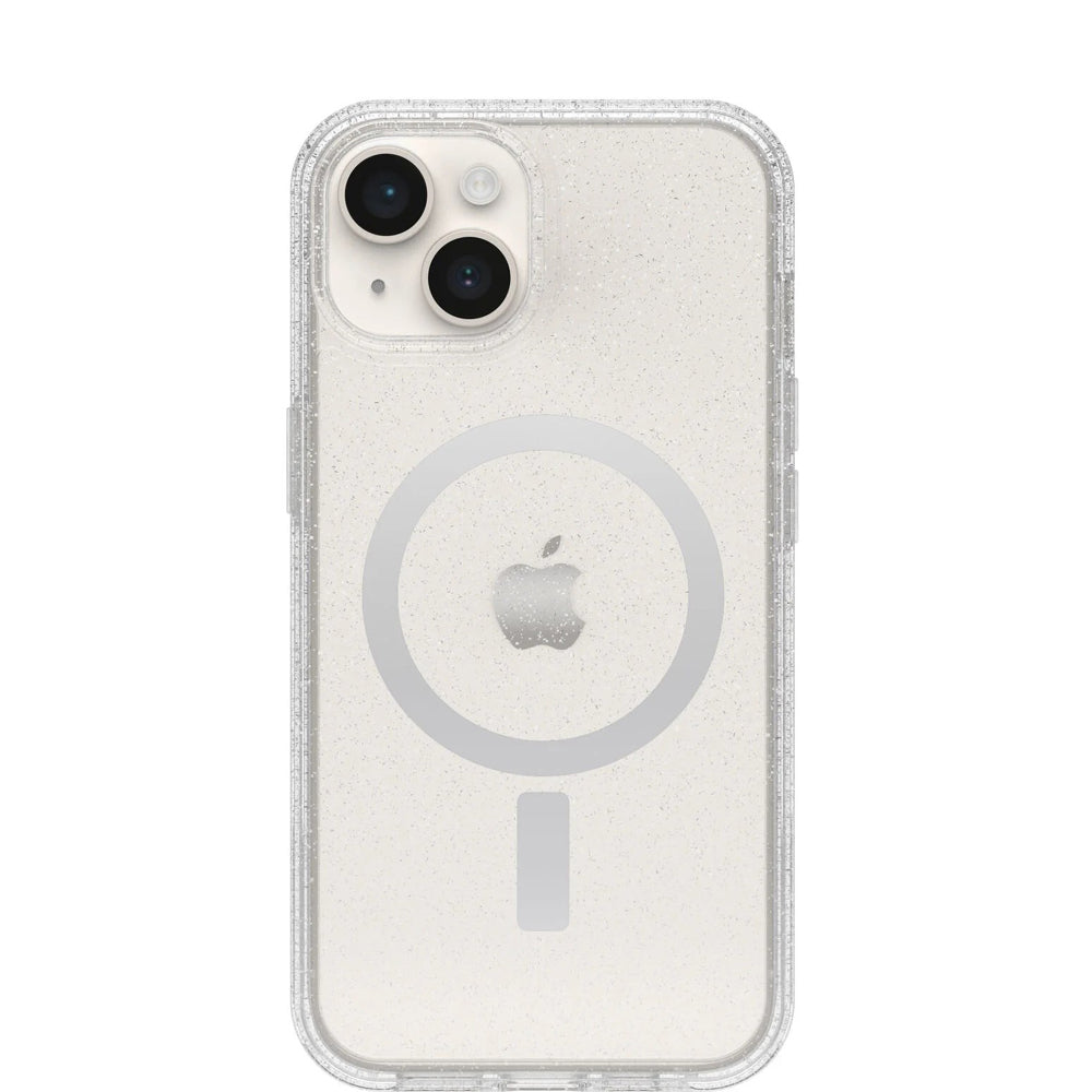 OtterBox Symmetry+ MagSafe Case for Apple iPhone 15 Pro Max - 6.7" - Clear Glitter