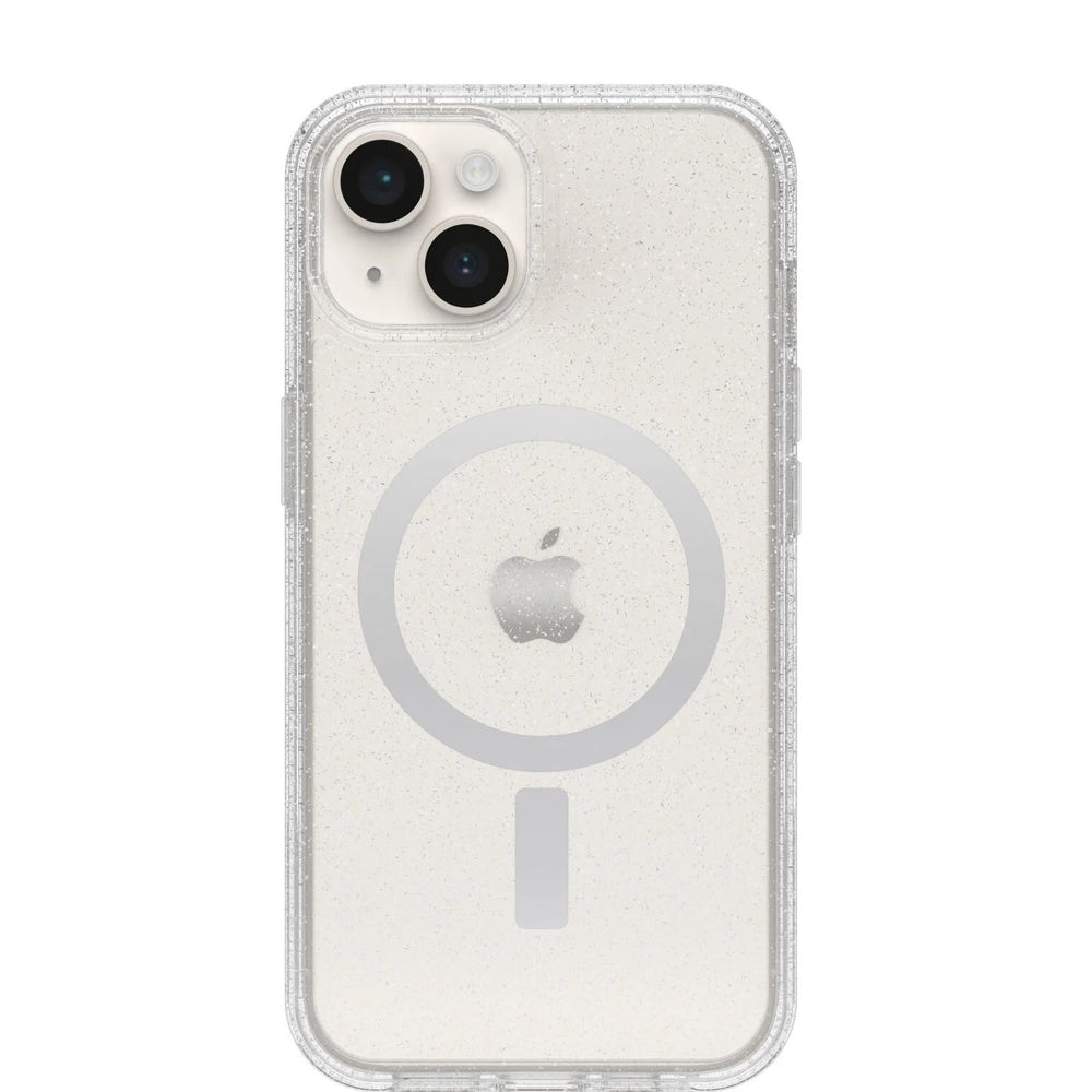 OtterBox Symmetry+ MagSafe Case for Apple iPhone 15 - 6.1" - Clear Glitter