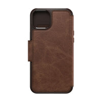 Thumbnail for Otterbox Strada Folio MagSafe Case for iPhone 15 Plus - Espresso