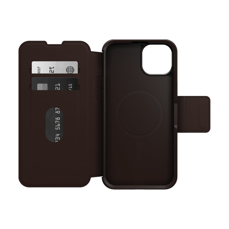 Otterbox Strada Folio MagSafe Case for iPhone 15 Plus - Espresso