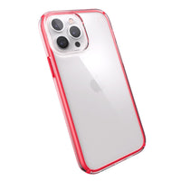 Thumbnail for Speck Presidio Perfect Clear Impact Geometry Case For iPhone 13 Standard 6.1 - Red