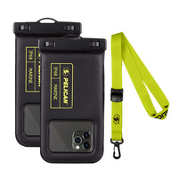 Thumbnail for Pelican Marine Waterproof Floating Pouch 2-Pack - Black & Neon Green