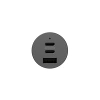 Thumbnail for OtterBox Premium Pro Fast Charge 3 Port Car Charger 72W USB-C & USB-A 12W-Black
