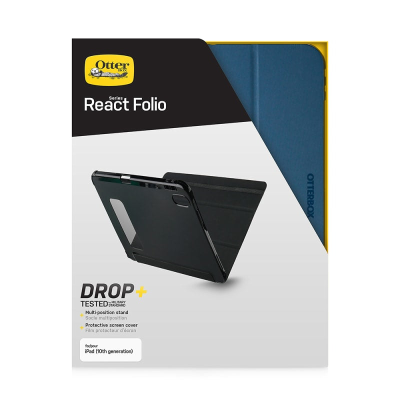 Otterbox React Folio Case for iPad 10.9 inch (10th Gen) - Blue/Black