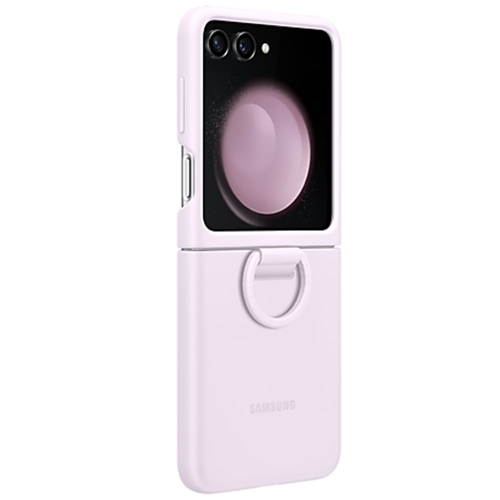 Samsung Silicone Case with Ring for Galaxy Z Flip5 - Lavender