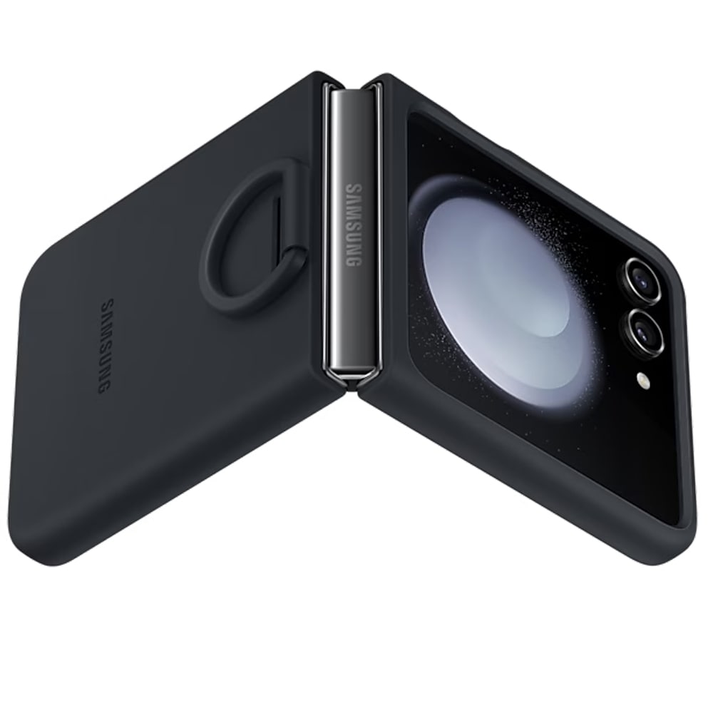Samsung Silicone Case with Ring for Galaxy Z Flip5 - Indigo