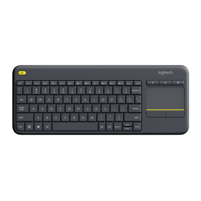 Logitech K400 Plus Wireless Touch Keyboard - Black