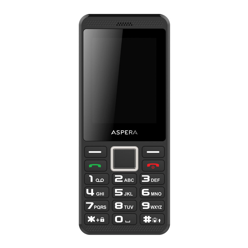 Aspera F30 4G Senior Friendly Button Candy Bar Phone Unlocked - Black