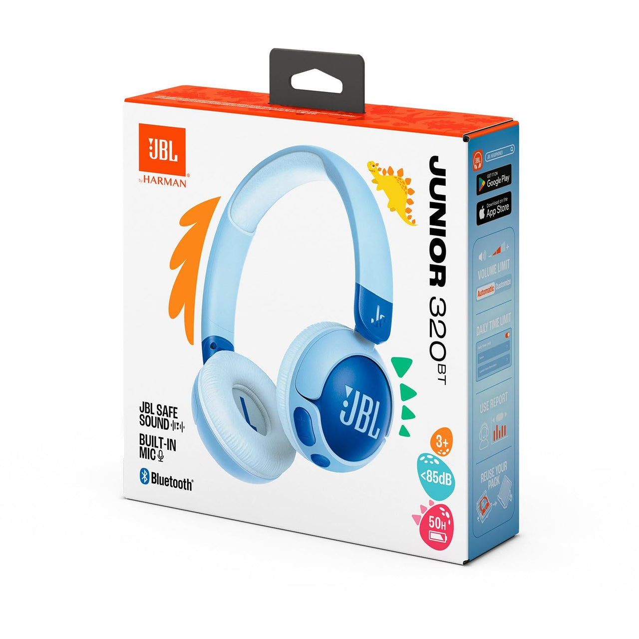 JBL JUNIOR 320BT Wireless Bluetooth On-Ear Kids Headphones - Blue