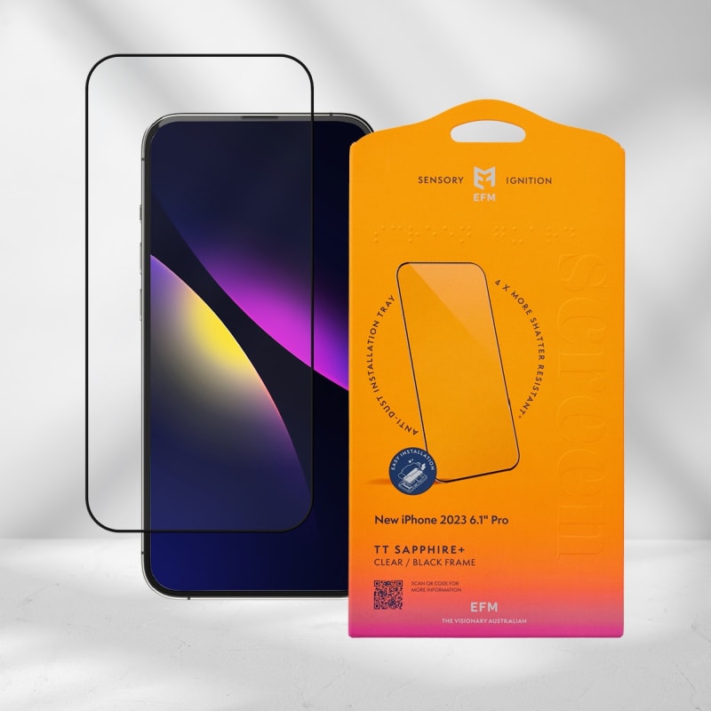 EFM TT Sapphire+ Antimicrobial Screen Armour for iPhone 15 Pro Max - 6.7"