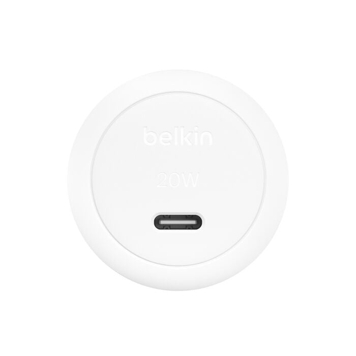 Belkin Boostcharge Compact with 20W USB-C PD 3.1 Wall Charger- White