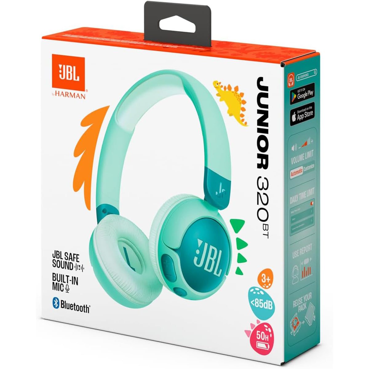 JBL JUNIOR 320BT Wireless Bluetooth On-Ear Kids Headphones - Green