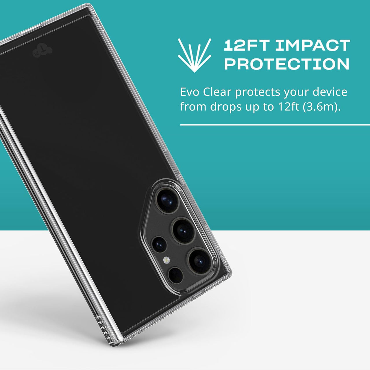 Tech21 EvoClear Case for Samsung Galaxy S24 Ultra - Clear