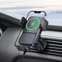 Thumbnail for Baseus 15W Wisdom Auto Alignment Car Mount Wireless Charger - Black