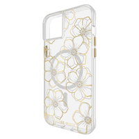 Thumbnail for Case-Mate Floral Gems MagSafe Case For iPhone 15 Plus - Gold
