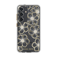 Thumbnail for Case-Mate Floral Gems Case for Samsung Galaxy S24 - Gold