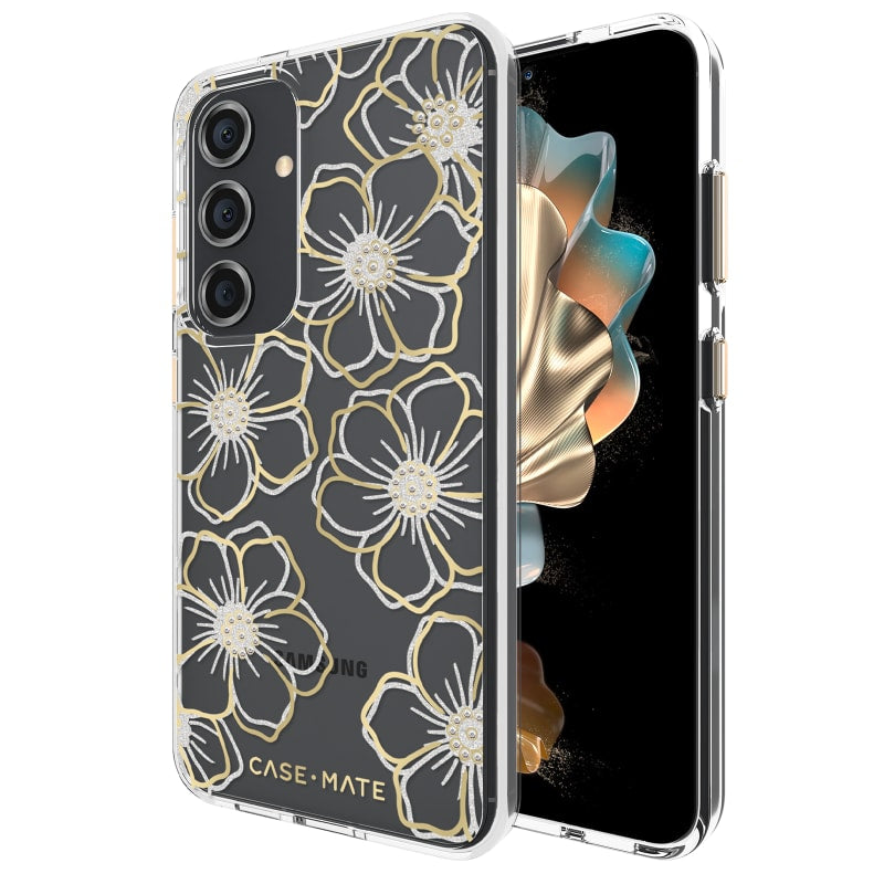 Case-Mate Floral Gems Case for Samsung Galaxy S24 - Gold