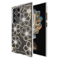 Thumbnail for Case-Mate Floral Gems Case For Samsung Galaxy S24 Ultra - Gold