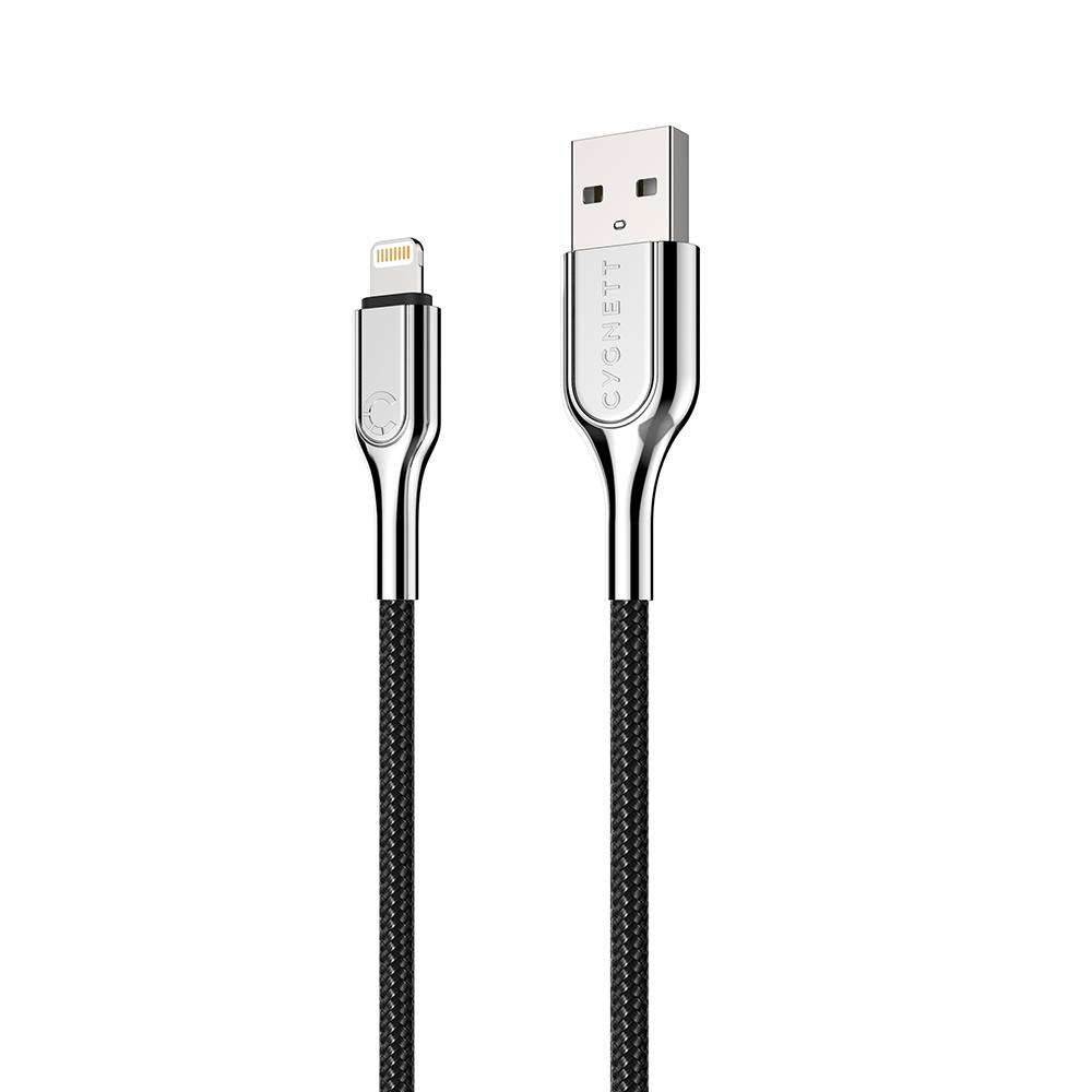 Cygnett Armoured Fast Charging Premium Strong Lightning to USB-A Cable 2M - Black