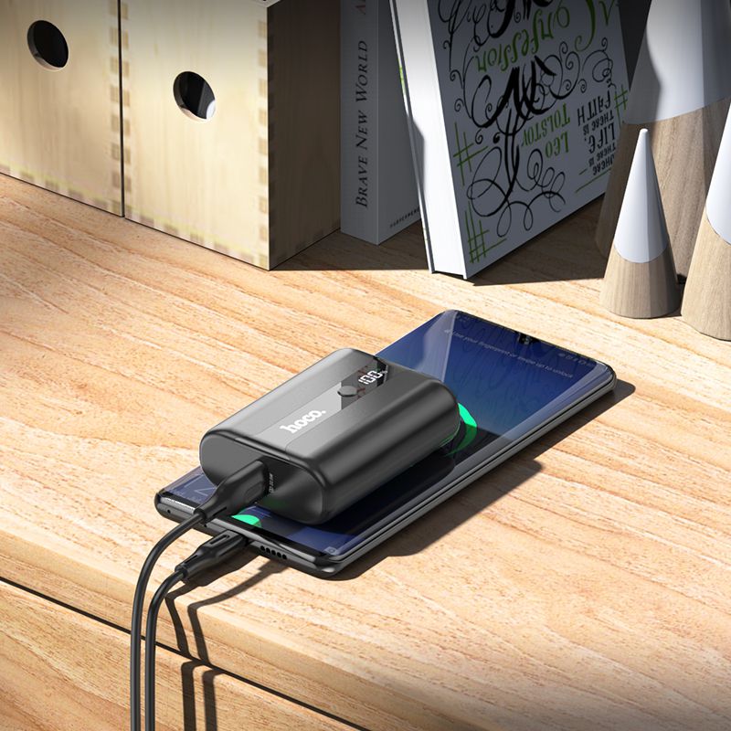 Hoco Q3 Pro Mini Size QC Charge LED PD 22.5W+20W Power Bank 10000mAh - Black