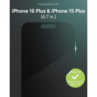 Thumbnail for ZAGG Glass Elite Privacy 360 Screen Protector for iPhone 16 Plus / 15 Plus