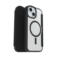 Thumbnail for OtterBox React Folio MagSafe Case for iPhone 16e/15/14/13 - Black Crystal