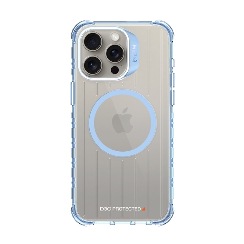 EFM Dakar Case Armour with D3O® BIO for iPhone 15 Pro Max 2023 - 6.7" -Tinted Blue