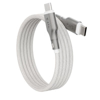 Thumbnail for EFM Mag-Coil USB-C to USB-C Cable With Magnetic Self-Coiling Cable Management 1M - White