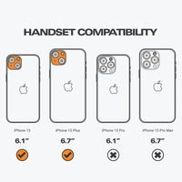 Thumbnail for EFM Camera Lens Screen Armour for iPhone 15/15 Plus - 6.1