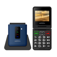 Thumbnail for Aspera F50 Seniors 4G BIG button FLIP mobile phone with CRADLE 2024 MODEL - Black