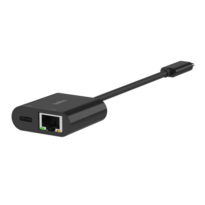 Belkin Connect USB-C to Ethernet + Charge Adapter- Black