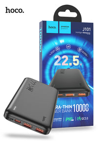 Thumbnail for Hoco J101 10000 mAh 22.5W Ultra Thin Astute Power Bank - Black
