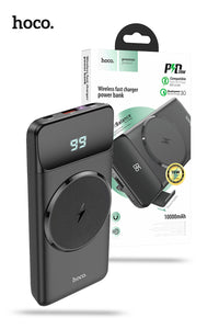 Thumbnail for Hoco J76 22.5W PD QC3.0 Magnetic 15W Wireless Charging Power Bank 10000 mAh - Black