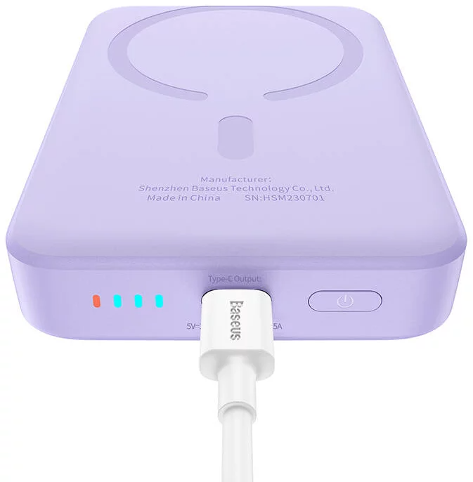 Baseus Magnetic Mini air Wireless Fast Charge Power Bank 10000mAh 20W - Purple