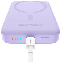 Thumbnail for Baseus Magnetic Mini air Wireless Fast Charge Power Bank 10000mAh 20W - Purple