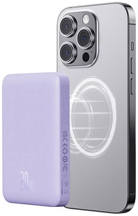 Thumbnail for Baseus Magnetic Mini air Wireless Fast Charge Power Bank 10000mAh 20W - Purple