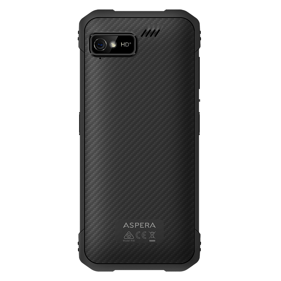 Aspera R10  IP68 Rugged (128GB/4GB) 4G Tap&Pay Dual SIM Smartphone - Black